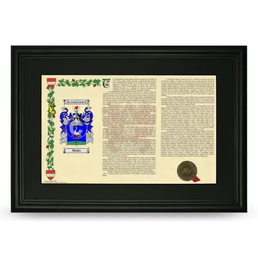 Marko Deluxe Armorial Landscape Framed- Black