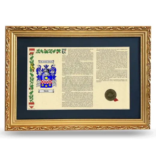Marks Deluxe Armorial Landscape Framed - Gold