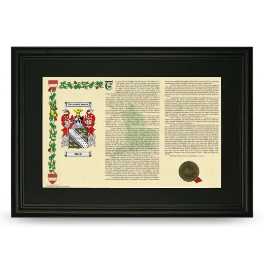 Marle Deluxe Armorial Landscape Framed- Black