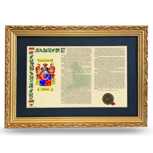 Marlough Deluxe Armorial Landscape Framed - Gold
