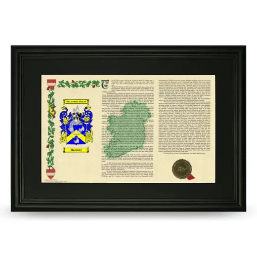 Maroney Deluxe Armorial Landscape Framed- Black