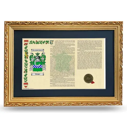 Marque Deluxe Armorial Landscape Framed - Gold