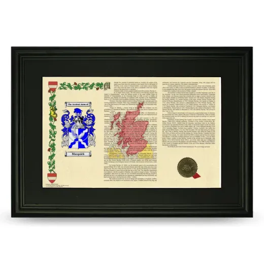 Marquick Deluxe Armorial Landscape Framed- Black