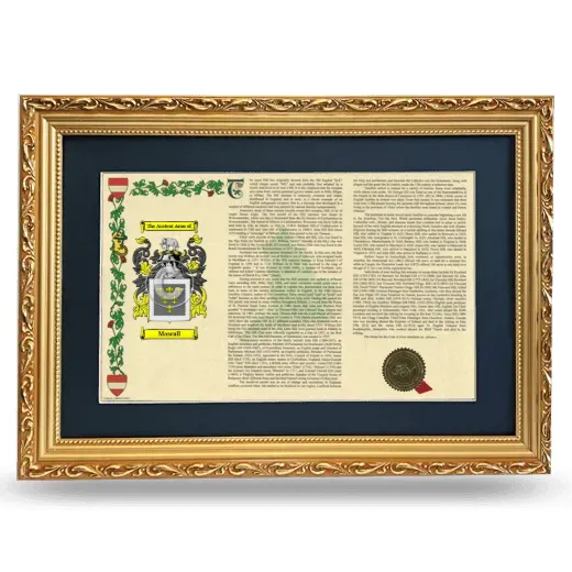 Mascall Deluxe Armorial Landscape Framed - Gold