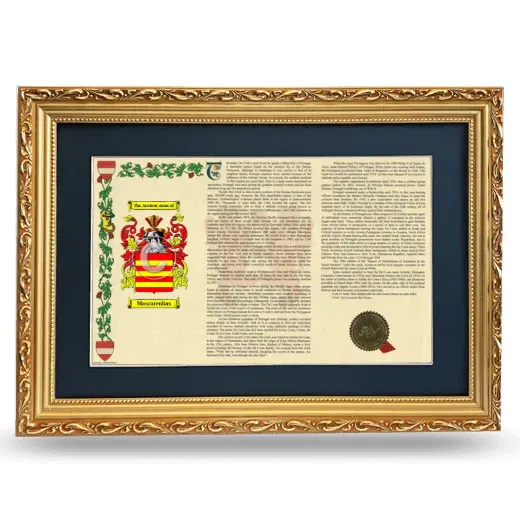 Mascarenhas Deluxe Armorial Landscape Framed - Gold