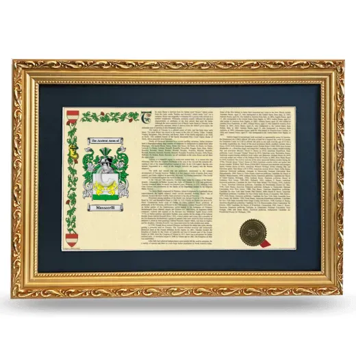 Massarelli Deluxe Armorial Landscape Framed - Gold