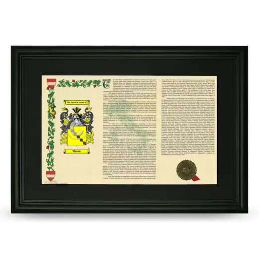 Masso Deluxe Armorial Landscape Framed- Black