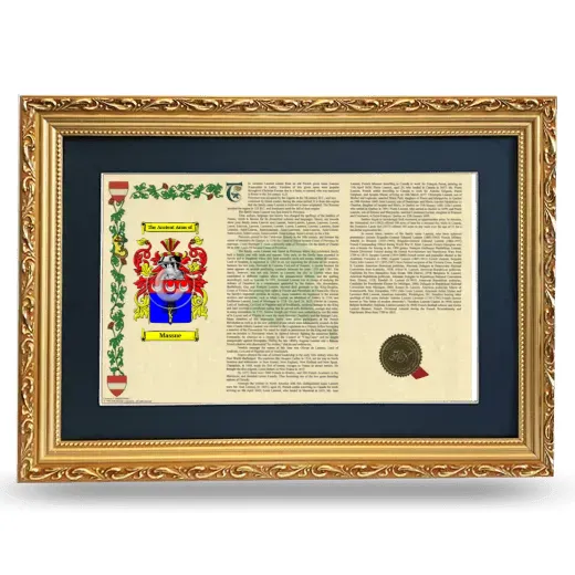 Massue Deluxe Armorial Landscape Framed - Gold