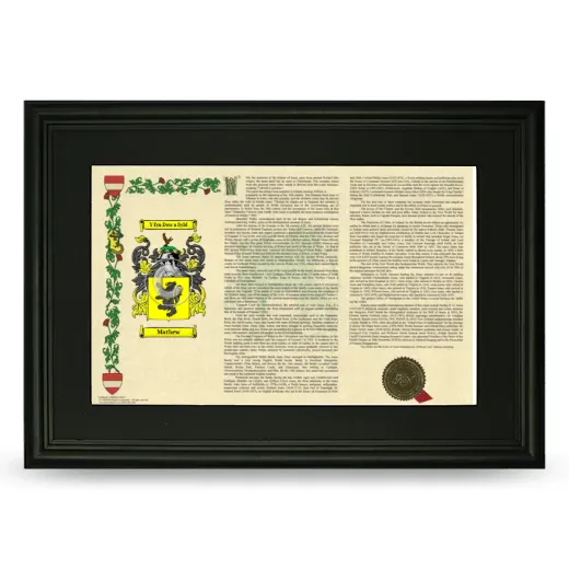 Mathew Deluxe Armorial Landscape Framed- Black
