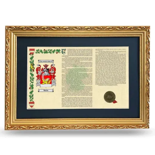 Matin Deluxe Armorial Landscape Framed - Gold