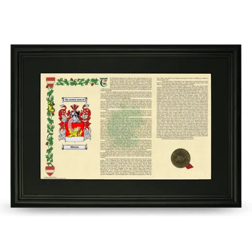 Maton Deluxe Armorial Landscape Framed- Black
