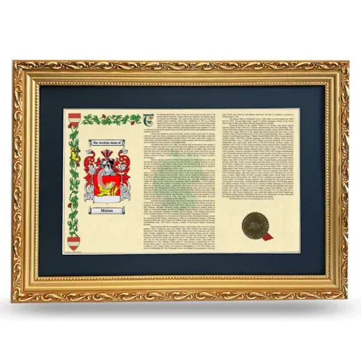 Maton Deluxe Armorial Landscape Framed - Gold