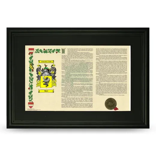 Matt Deluxe Armorial Landscape Framed- Black