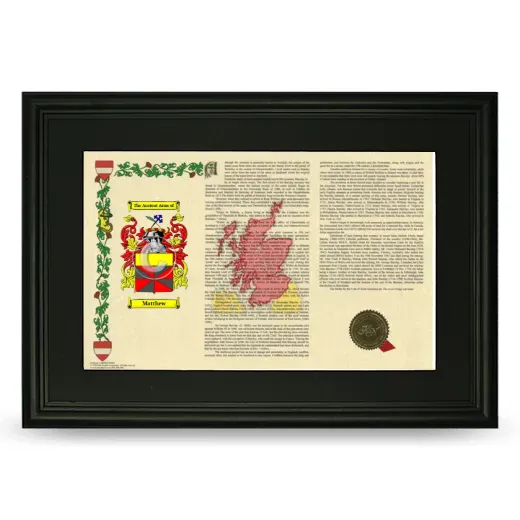 Matthew Deluxe Armorial Landscape Framed- Black