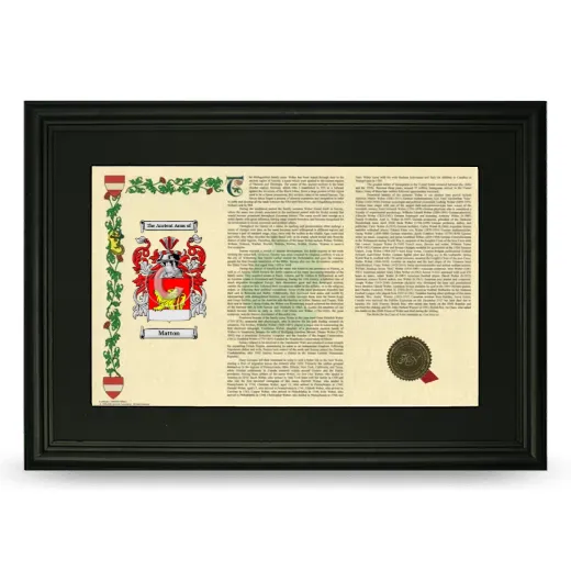 Matton Deluxe Armorial Landscape Framed- Black