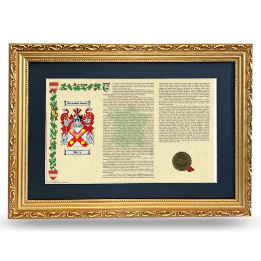 Matty Deluxe Armorial Landscape Framed - Gold