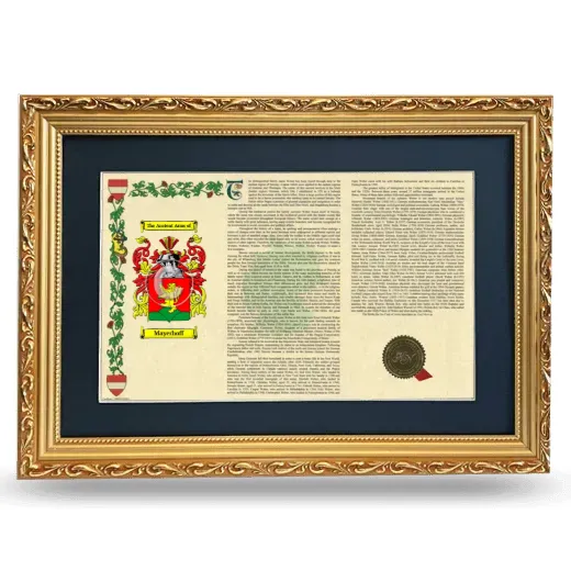 Mayerhoff Deluxe Armorial Landscape Framed - Gold