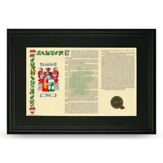 Mayra Deluxe Armorial Landscape Framed- Black