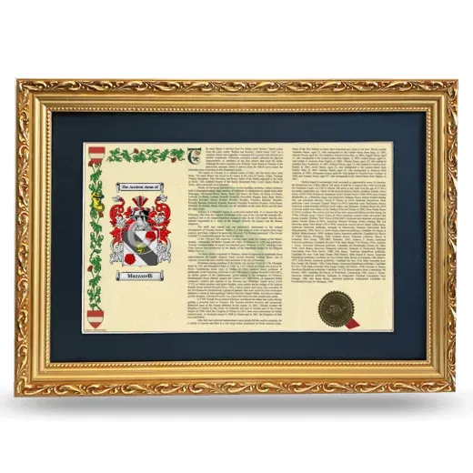 Mazzarelli Deluxe Armorial Landscape Framed - Gold