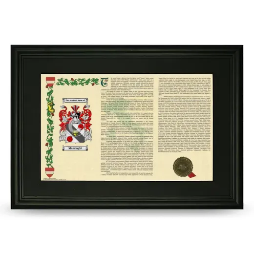 Mazzinghi Deluxe Armorial Landscape Framed- Black