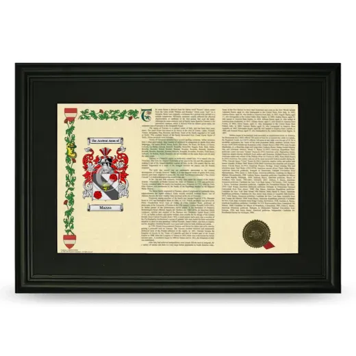 Mazzo Deluxe Armorial Landscape Framed- Black