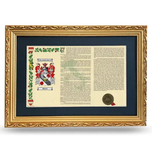 Mazzo Deluxe Armorial Landscape Framed - Gold