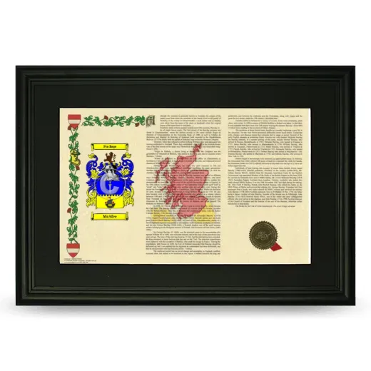 McAfee Deluxe Armorial Landscape Framed- Black