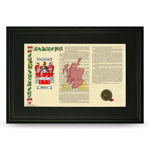 McBurney Deluxe Armorial Landscape Framed- Black