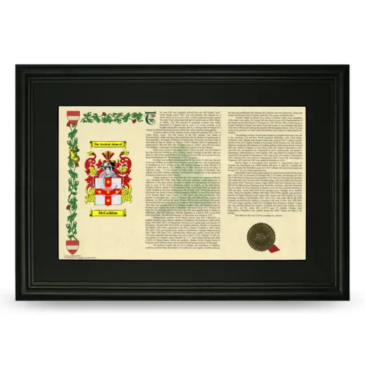 McCaddon Deluxe Armorial Landscape Framed- Black