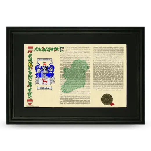 McClenahan Deluxe Armorial Landscape Framed- Black