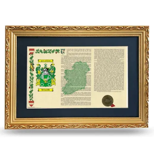 McConville Deluxe Armorial Landscape Framed - Gold