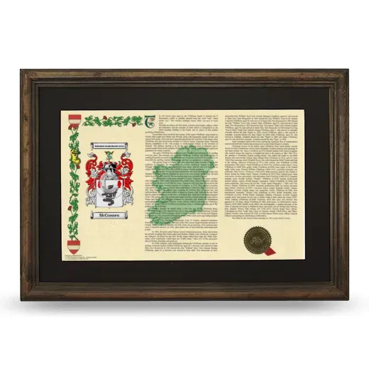McCrossen Deluxe Armorial Landscape Framed - Brown