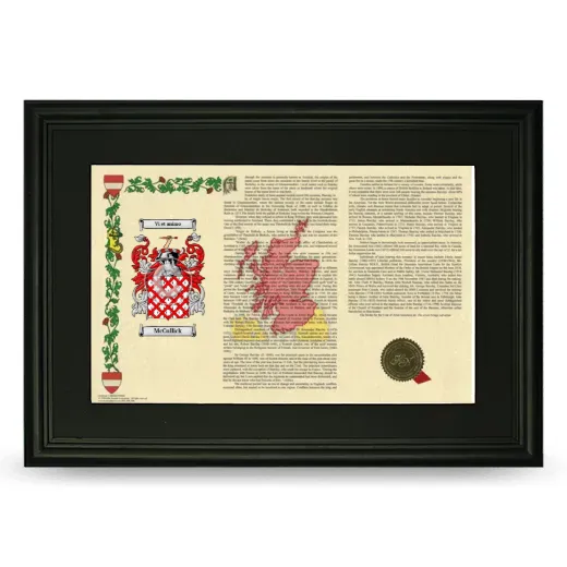 McCullick Deluxe Armorial Landscape Framed- Black
