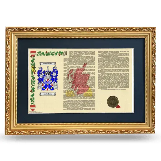 McCullom Deluxe Armorial Landscape Framed - Gold