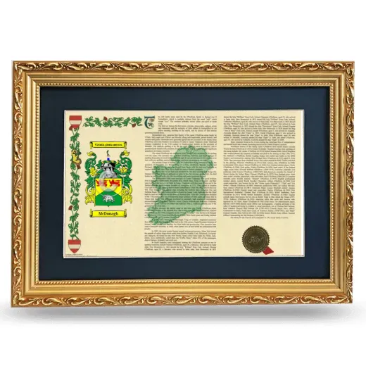 McDonagh Deluxe Armorial Landscape Framed - Gold