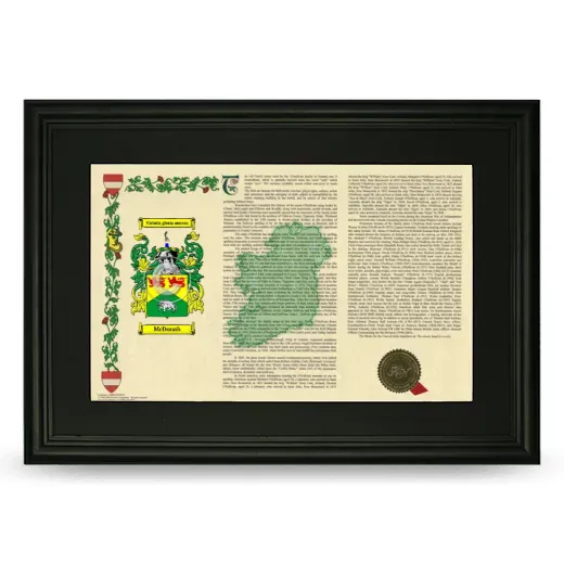 McDonah Deluxe Armorial Landscape Framed- Black