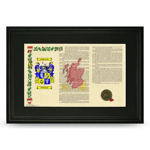 McDougal Deluxe Armorial Landscape Framed- Black