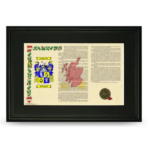 McDougall Deluxe Armorial Landscape Framed- Black