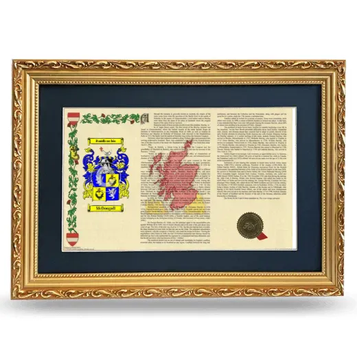 McDougall Deluxe Armorial Landscape Framed - Gold