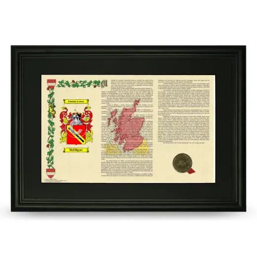 McElligott Deluxe Armorial Landscape Framed- Black