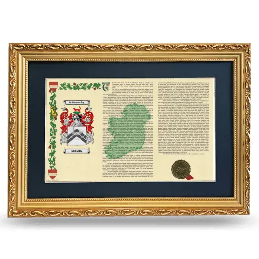 McEvilly Deluxe Armorial Landscape Framed - Gold