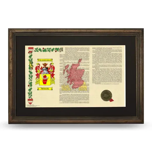 McGeachy Deluxe Armorial Landscape Framed - Brown