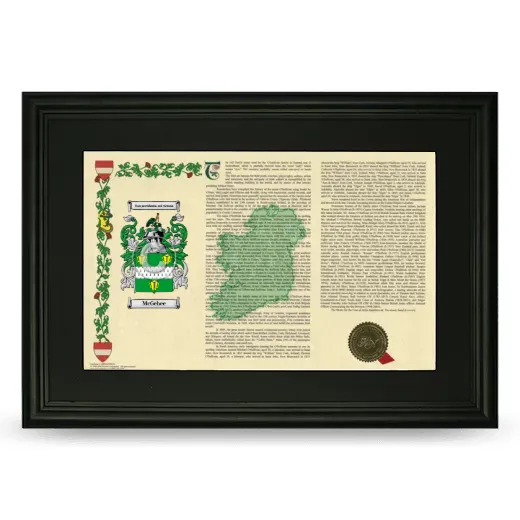 McGehee Deluxe Armorial Landscape Framed- Black