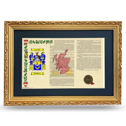 McGillivray Deluxe Armorial Landscape Framed - Gold