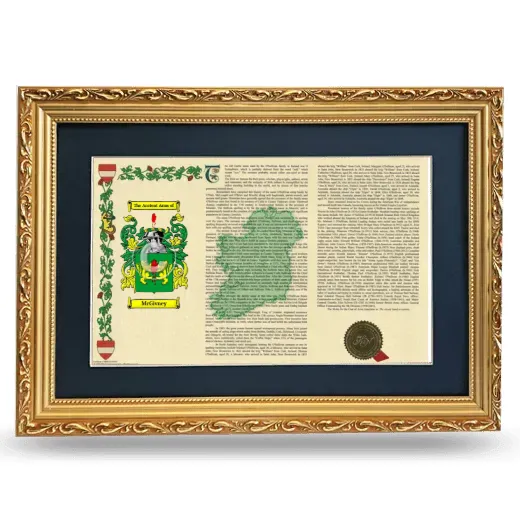 McGivney Deluxe Armorial Landscape Framed - Gold