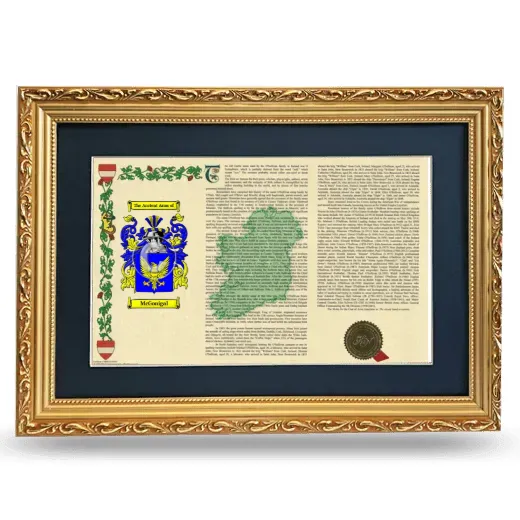 McGonigal Deluxe Armorial Landscape Framed - Gold