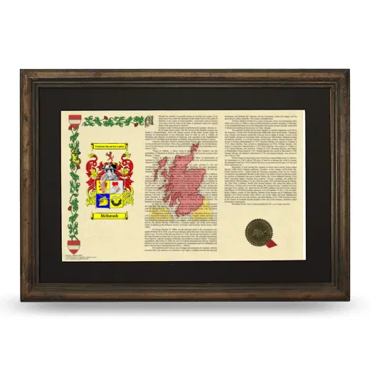 McIntosh Deluxe Armorial Landscape Framed - Brown