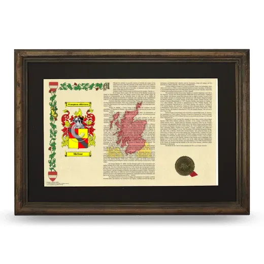 McIvor Deluxe Armorial Landscape Framed - Brown