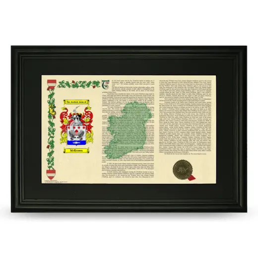 McKeown Deluxe Armorial Landscape Framed- Black