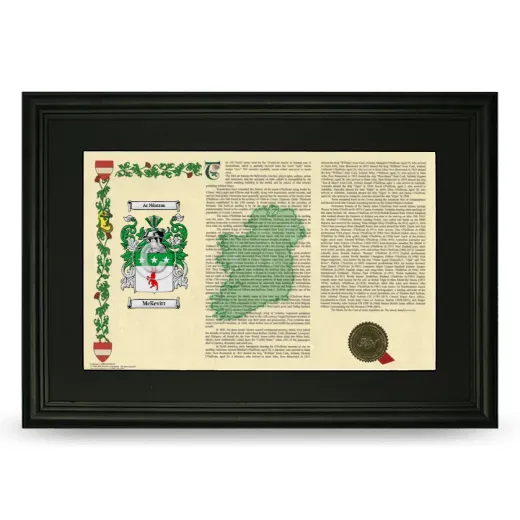 McKevitt Deluxe Armorial Landscape Framed- Black